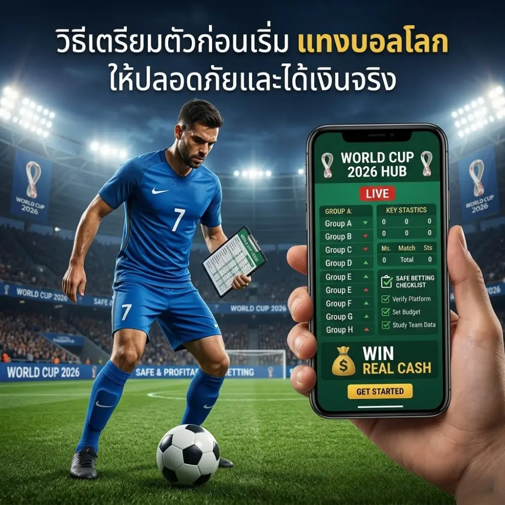 วิธีเตรียมตัวก่อนเริ่มแทงบอลโลกให้ปลอดภัยและได้เงินจริง
